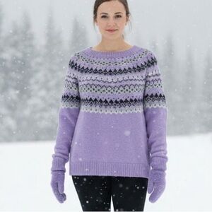 TALBOTS Purple Ski Sweater with Bling